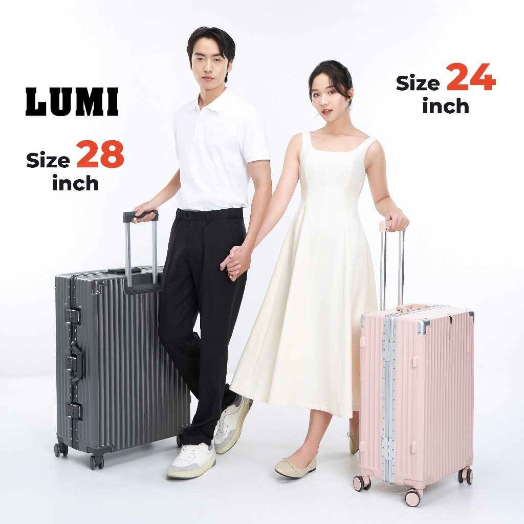 Ảnh Vali du lịch SUNNY LUMI LM01/RAYMOND CAO CẤP- Vali nhựa PC + ABS khung nhôm xách tay, kí gửi 20/24/28 inch 4