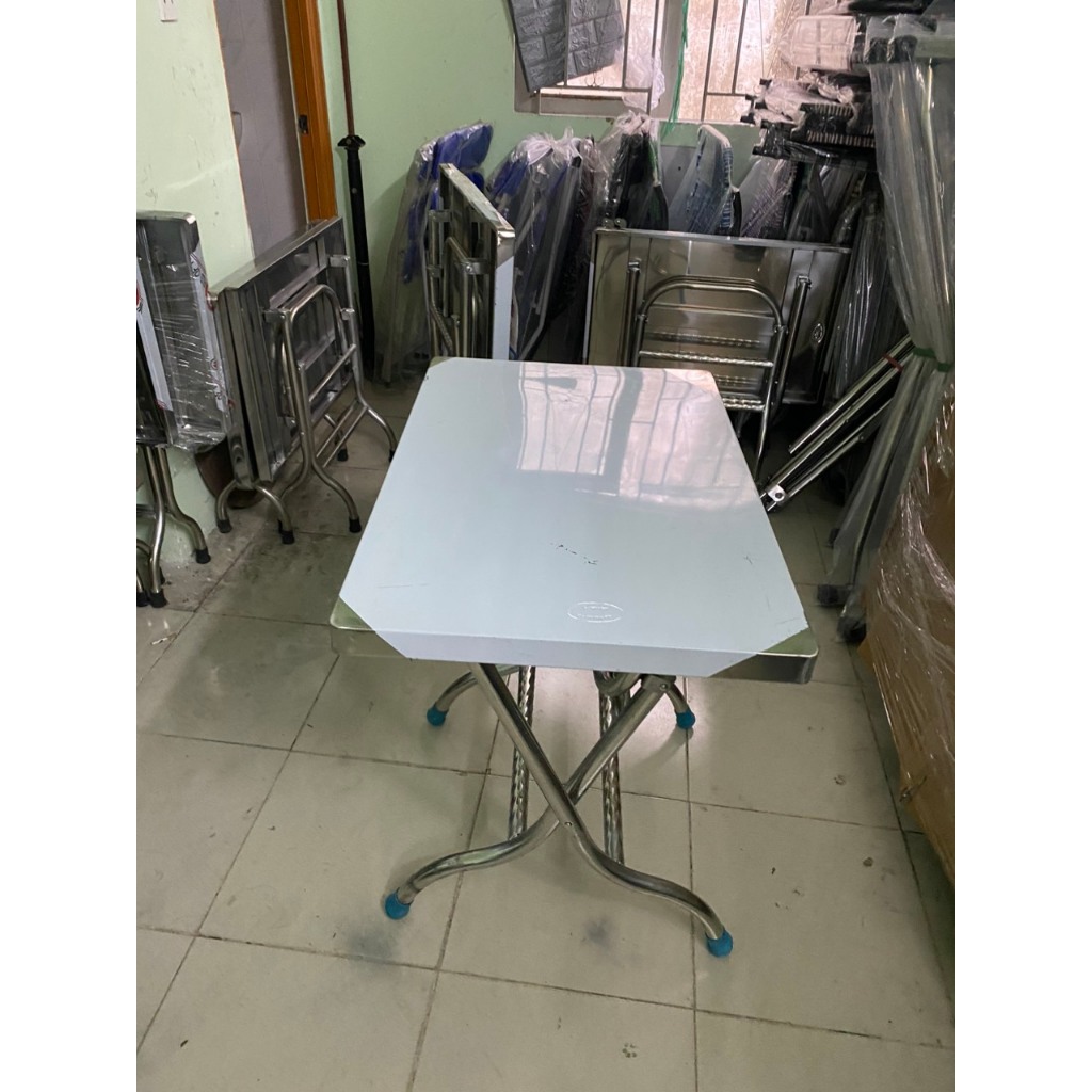 BÀN INOX GẤP GỌN CHẤT LIỆU 304( sản xuất tại xưởng)