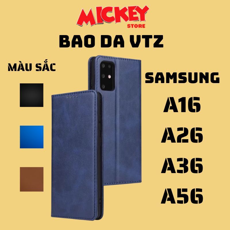 Bao da gập 2 mặt cho Samsung A16 A26 A36 A56 có ngăn đựng thẻ tiện lợi