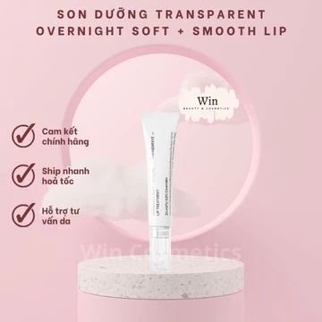 [Hàng công ty] TRANSPARENT Overnight Soft + Smooth Lip liệu pháp dưỡng mềm môi ban đêm 15ml