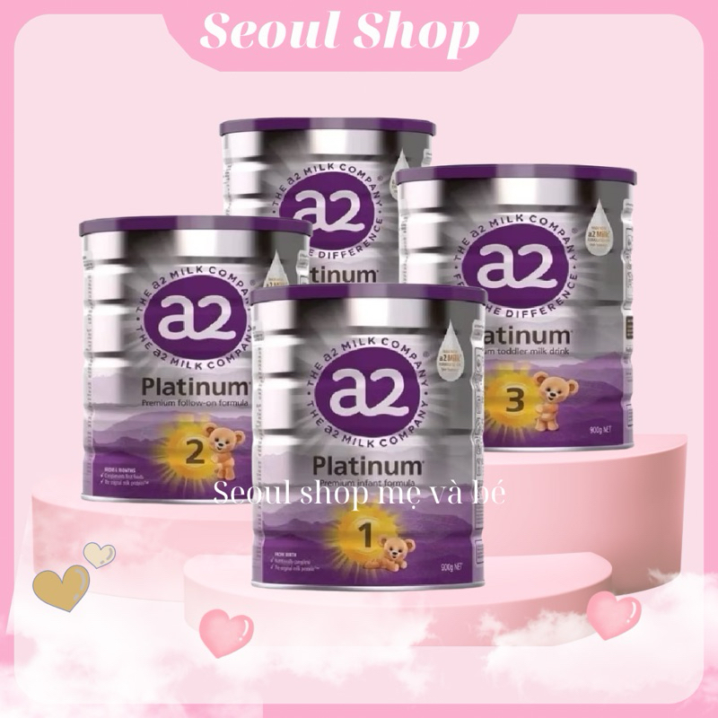 Sữa Bột Công Thức A2 Platinum Nhập Khẩu Úc Số 1,2,3,4 Hỗ Trợ Tiêu Hoá Cho Bé Date Mới Lon 900g