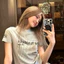 Áo Babytee .Áo Thun Nữ Cổ Tròn In Số 33 Cộc Tay Hoạ Tiết Kẻ Sọc Mùa Hè Phong Cách Trẻ Trung Cá Tính