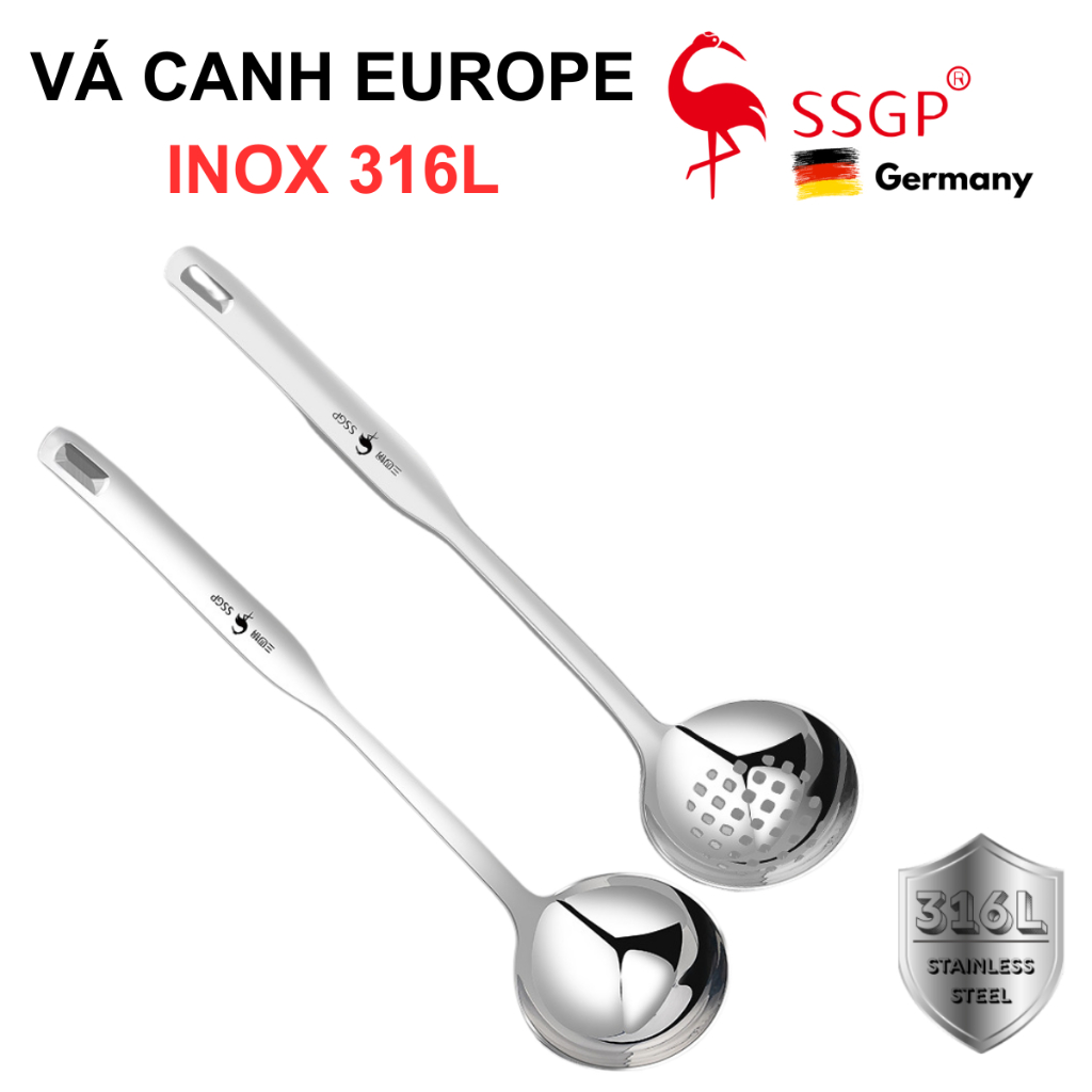 Vá múc canh inox 316L Europe của SSGP - SS11506 Muôi canh muỗng múc ...