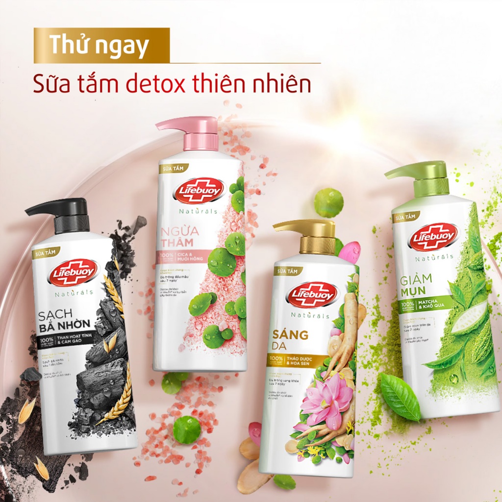 Ảnh Sữa Tắm Lifebuoy Giúp Sạch Sâu, Detox Cho Da, Giảm Mụn, Chiết Xuất Thiên Nhiên 100g/200g/800g 1