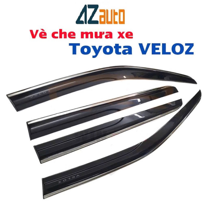 Vè che mưa xe Toyota Veloz 2022-2026 chỉ inox hàng cao cấp