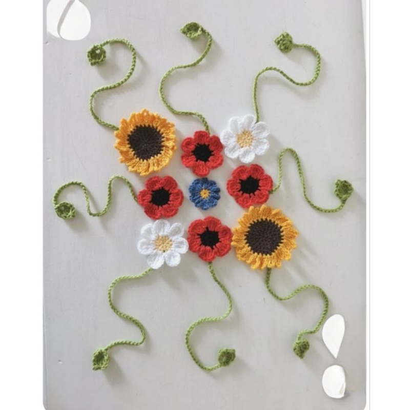 Tống Hợp Các Mẫu Đánh Dấu Trang , Đánh Dấu Sách , Dây Treo Túi Bằng Len Xinh Xắn , Hoa Len Handmade