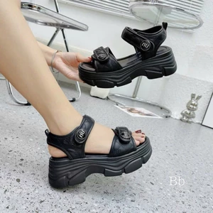 Sandal nữ đế cao 5cm Linhl Shop ,quai dán êm ái da cao cấp , tôn dáng hot trend M57