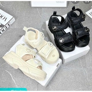 Sandal nữ đế cao 5cm Linhl Shop ,quai dán êm ái da cao cấp , tôn dáng hot trend M57