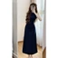 Váy Laly dress dáng dài cổ thuyền phong cách Hàn Quốc, đầm Maxi Cổ Thuyền tiểu thư siêu xinh