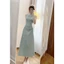 Váy Laly dress dáng dài cổ thuyền phong cách Hàn Quốc, đầm Maxi Cổ Thuyền tiểu thư siêu xinh