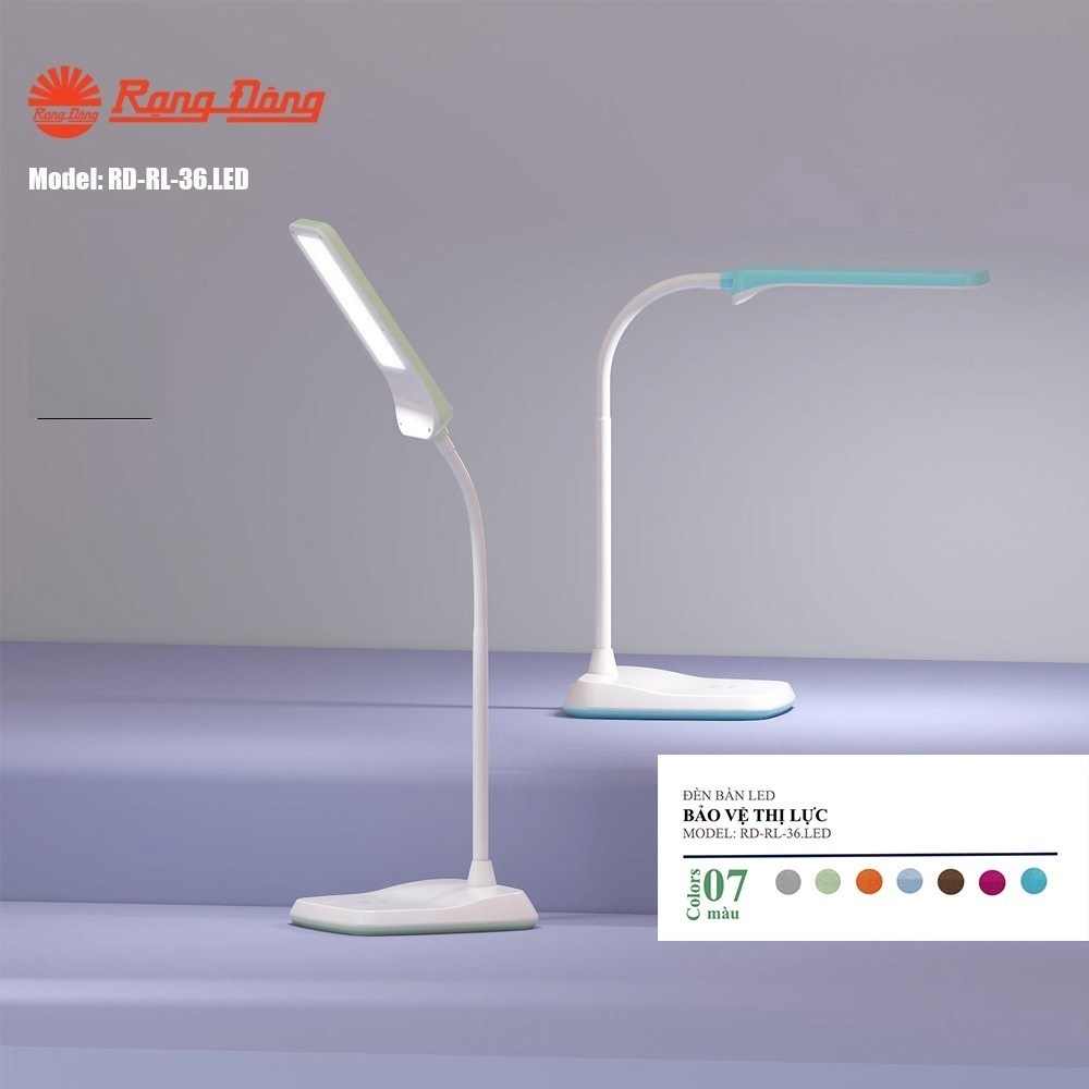 Đèn Bàn Rạng Đông RL-36 Chính Hãng - Chống Cận, Công Tắc Cảm Ứng, 3 Chế Độ Sáng Điều Chỉnh Linh