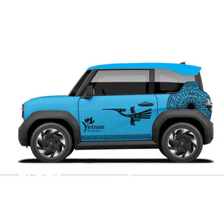 Tem 2 bên Sườn Xe Ô tô VF3 trống đồng, Team Decal Oto, Team Decal Oto-Tem 2 bên sườn Cực Chất, Hàng 3 Lớp Chất Lượng