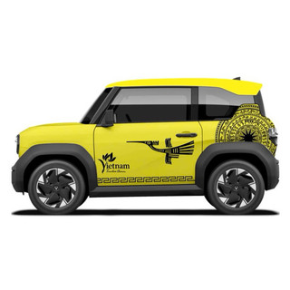 Tem 2 bên Sườn Xe Ô tô VF3 trống đồng, Team Decal Oto, Team Decal Oto-Tem 2 bên sườn Cực Chất, Hàng 3 Lớp Chất Lượng