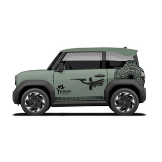 Tem 2 bên Sườn Xe Ô tô VF3 trống đồng, Team Decal Oto, Team Decal Oto-Tem 2 bên sườn Cực Chất, Hàng 3 Lớp Chất Lượng