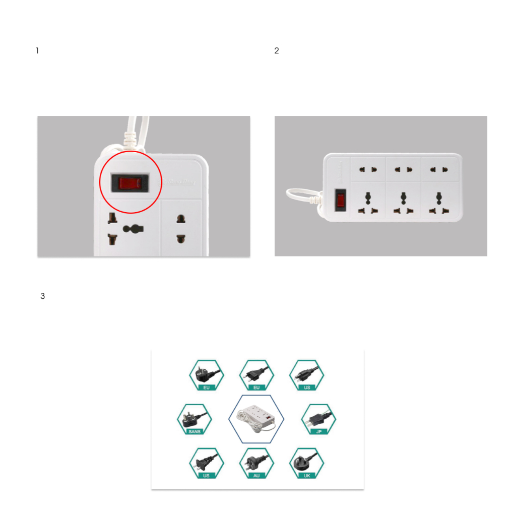 Ổ Nối 6 Cổng Rạng Đông OC06 (Dây 2m/5m)- Rơle Thông Minh Tự Động Ngắt Khi Quá Tải, Thiết Kế Hiện Đại