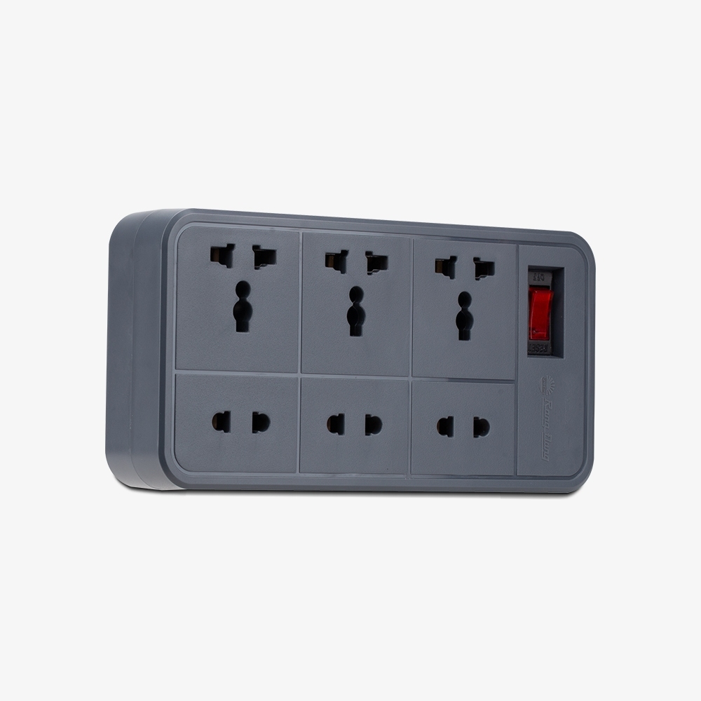 Ổ Nối 6 Cổng Rạng Đông OC06 (Dây 2m/5m)- Rơle Thông Minh Tự Động Ngắt Khi Quá Tải, Thiết Kế Hiện Đại