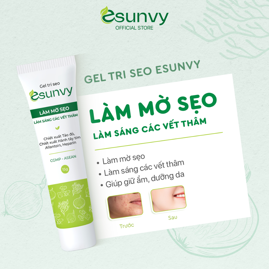 Ảnh Gel Tri Seo Esunvy Thành Phần Tự Nhiên Làm Sáng Các Vết Thâm, Cải Thiện Da Giúp Giữ Ẩm Tuýp 15g TMP015 3