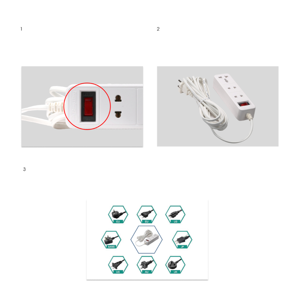 Ổ Cắm Điện 3 Cổng Rạng Đông OC05 - Tự Động Ngắt Khi Quá Tải, An Toàn và Tiện Lợi Cho Gia Đình