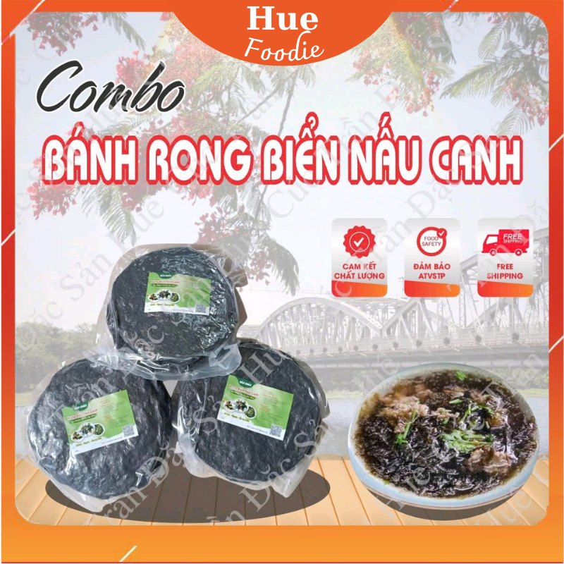 Combo 3 bánh Rong biển nấu canh, rong biển khô, rong mứt nấu canh, thực ...