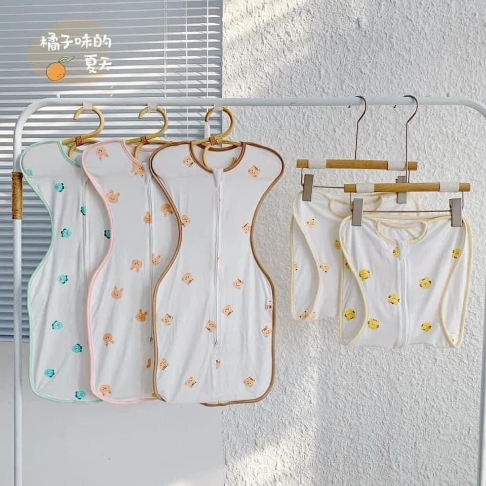 Nhộng Chũn BOONA Chất Vải Thun Lạnh Mềm Mịn, Co Giãn Đa Chiều, Cho Bé Giấc Ngủ Êm Ái