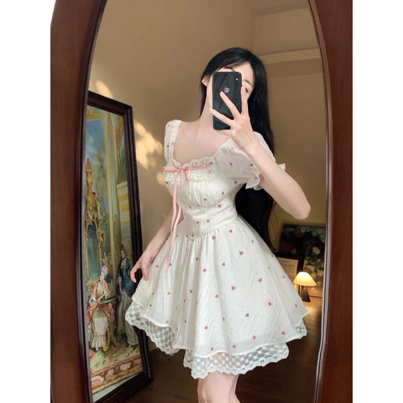 Váy Xoè Tiểu Thư Phong Cách Nàng Thơ Dịu Dàng Nữ Tính- Memeboutique- [TLV17]