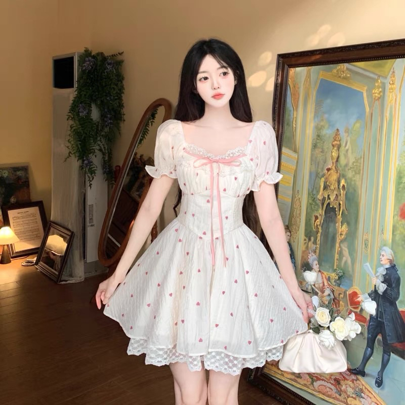 Váy Xoè Tiểu Thư Phong Cách Nàng Thơ Dịu Dàng Nữ Tính- Memeboutique- [TLV17]
