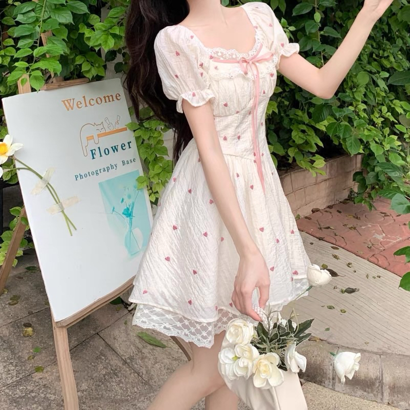 Váy Xoè Tiểu Thư Phong Cách Nàng Thơ Dịu Dàng Nữ Tính- Memeboutique- [TLV17]
