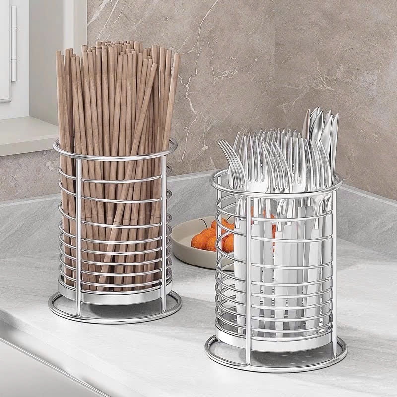 Ống Đũa KINSGEM by Chockmen Inox Cao Cấp Ống Đựng Đũa Thìa Muỗng Giỏ Đũa Thoát Nước Kệ Đựng Đũa Thìa