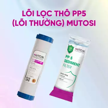 [ Quà tặng ] Lõi lọc thô số 1 PP5 micron, lõi Xtra số 1 - Lõi thô cốc thương hiệu Mutosi sử dụng cho máy lọc nước, pH