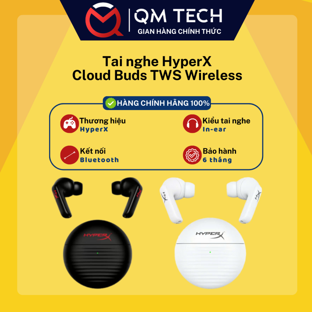 Tai nghe không dây HyperX Cloud Buds TWS - QMTECHSTORE | Shopee Việt Nam