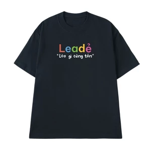 Áo thun nam nữ ngắn tay in chữ LEADER LÀO GÌ CŨNG TÔN áo phông chất liệu cotton thoáng mát TA221