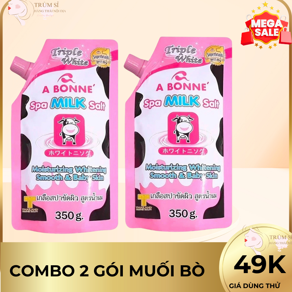 Muối tắm sữa bò tẩy tế bào chết A Bonne Spa Milk Salt Thái Lan 350gr