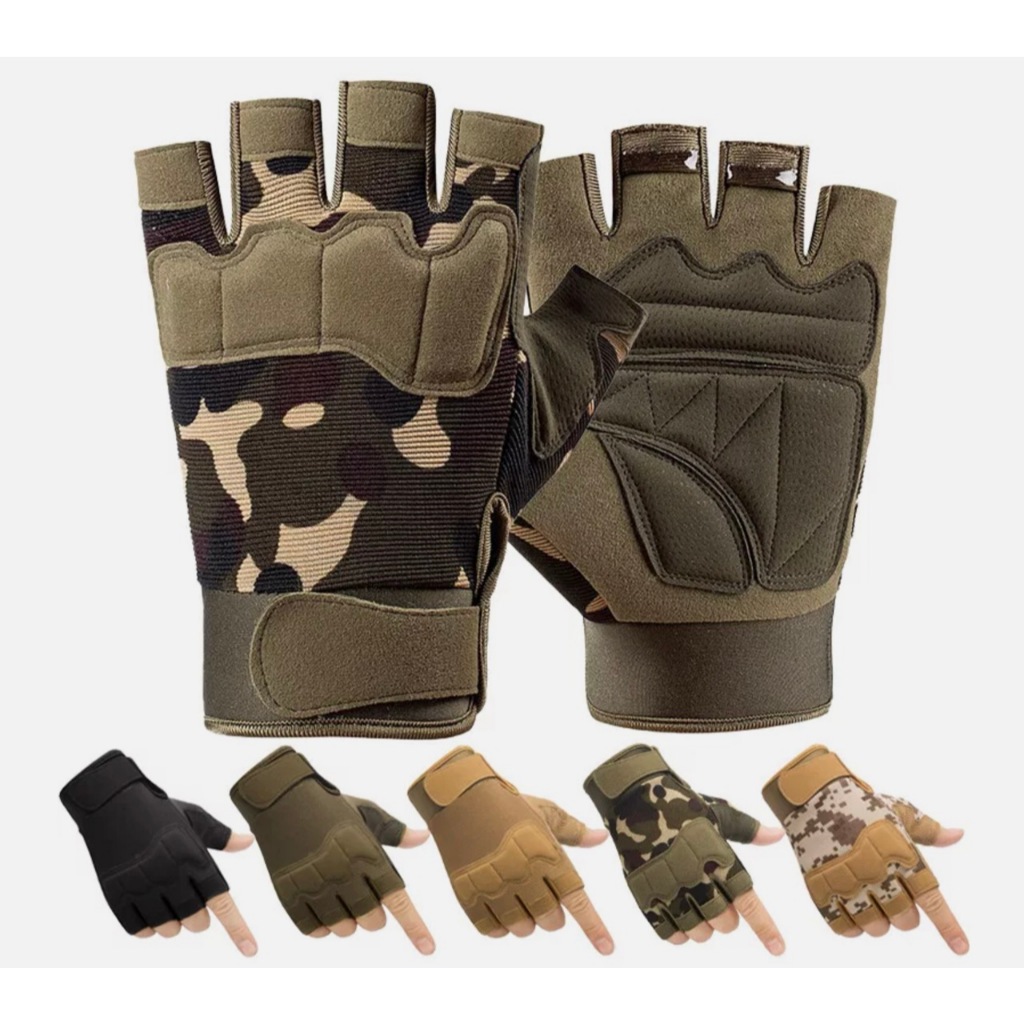 Găng Tay Chiến Thuật Hở Ngón_Tactical Gloves Motorcycle