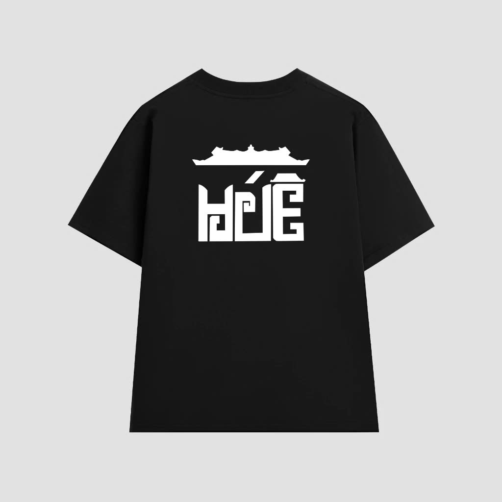 Áo thun unisex in SHAPE OF VIETNAM HÌNH HUẾ áo phông cổ tròn chất Cotton mềm mịn co dãn thoáng mát TA088