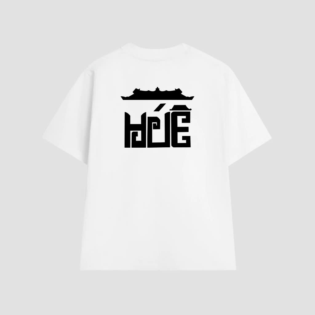 Áo thun unisex in SHAPE OF VIETNAM HÌNH HUẾ áo phông cổ tròn chất Cotton mềm mịn co dãn thoáng mát TA088