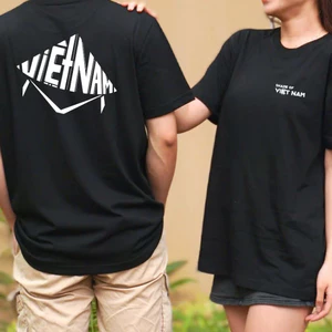 Áo thun unisex in SHAPE OF VIETNAM HÌNH Việt Nam áo phông cổ tròn chất Cotton mềm mịn co dãn thoáng mát TA085