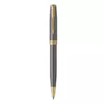 Bút bi, bút ký cao cấp Paker Sonnet, thân xám mới, mạ vàng 18K, có túi giấy quà tặng — ảnh 2