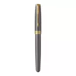 Bút bi, bút ký cao cấp Paker Sonnet, thân xám mới, mạ vàng 18K, có túi giấy quà tặng — ảnh 6