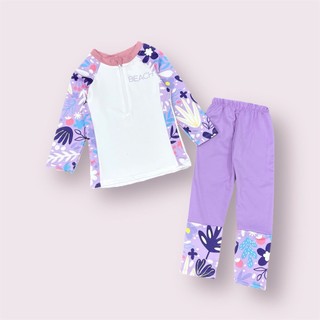 BK28 Đồ bơi bé gái BONBON KIDS dáng rời gồm áo và quần dài chống nắng, đồ tắm,bikini, đồ đi biển bé sz 10- 45 kg