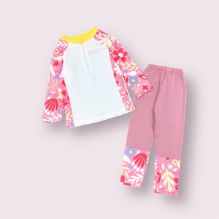 BK28 Đồ bơi bé gái BONBON KIDS dáng rời gồm áo và quần dài chống nắng, đồ tắm,bikini, đồ đi biển bé sz 10- 45 kg