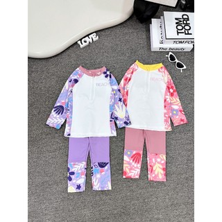 BK28 Đồ bơi bé gái BONBON KIDS dáng rời gồm áo và quần dài chống nắng, đồ tắm,bikini, đồ đi biển bé sz 10- 45 kg