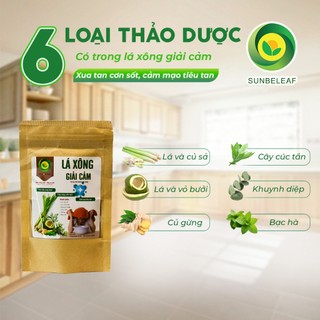 Lá Xông Giải Cảm Sunbeleaf - Thảo Dược Xông Hơi, Giải Cảm,Tắm Hoặc Xông Đều Được