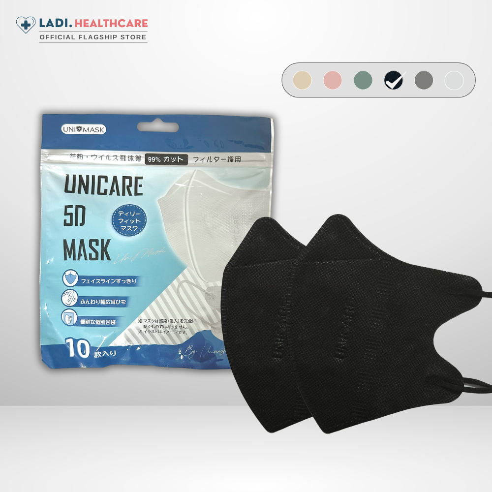 [Sỉ Thùng 300 Chiếc] Khẩu Trang 5D THÁI LAN, 5D UNI MASK Kháng Khuẩn, nhiều Màu Lạ Siêu Đẹp