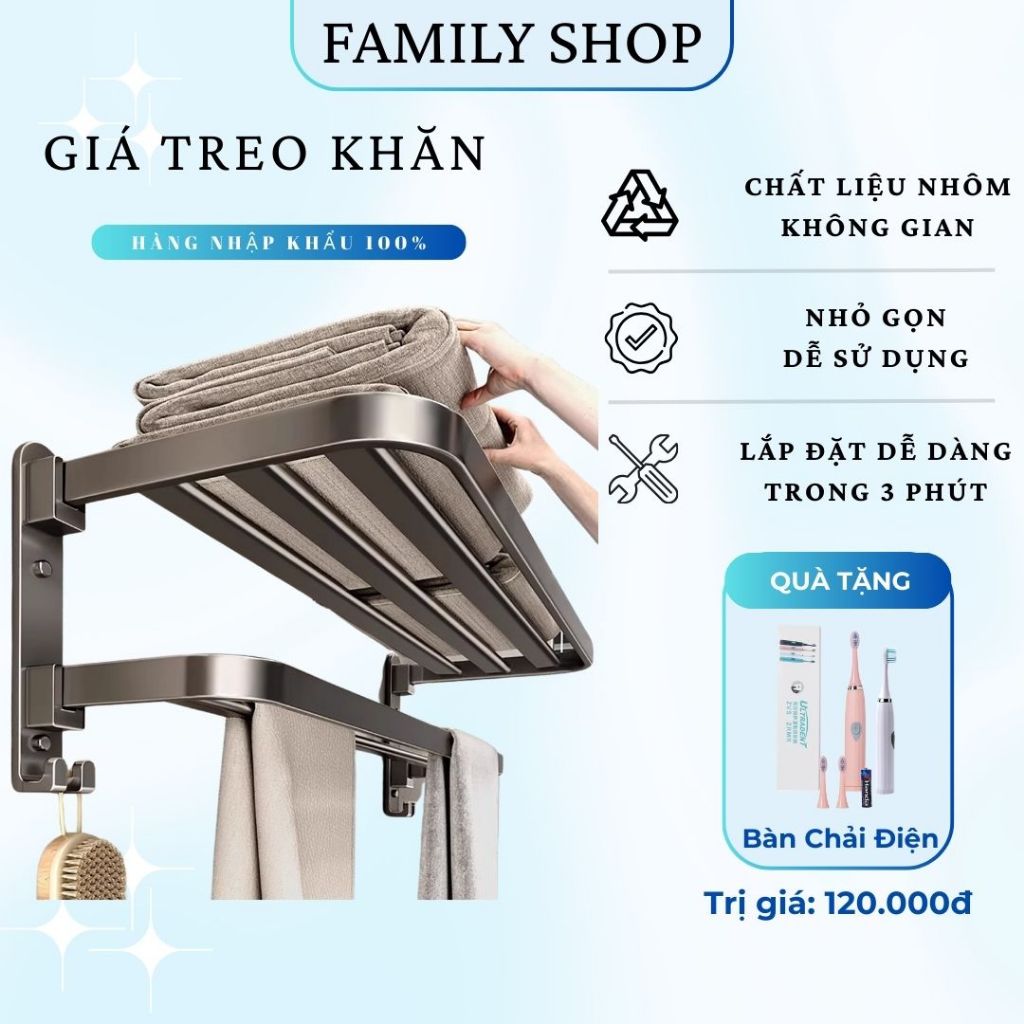 Giá kệ để khăn, để đồ nhà tắm đa dạng mẫu mã, chất liệu nhôm hàng không ...