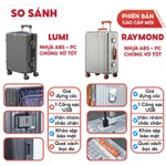 Vali du lịch SUNNY LUMI LM01/RAYMOND CAO CẤP- Vali nhựa PC + ABS khung nhôm xách tay, kí gửi 20/24 và 28 inch — ảnh 3