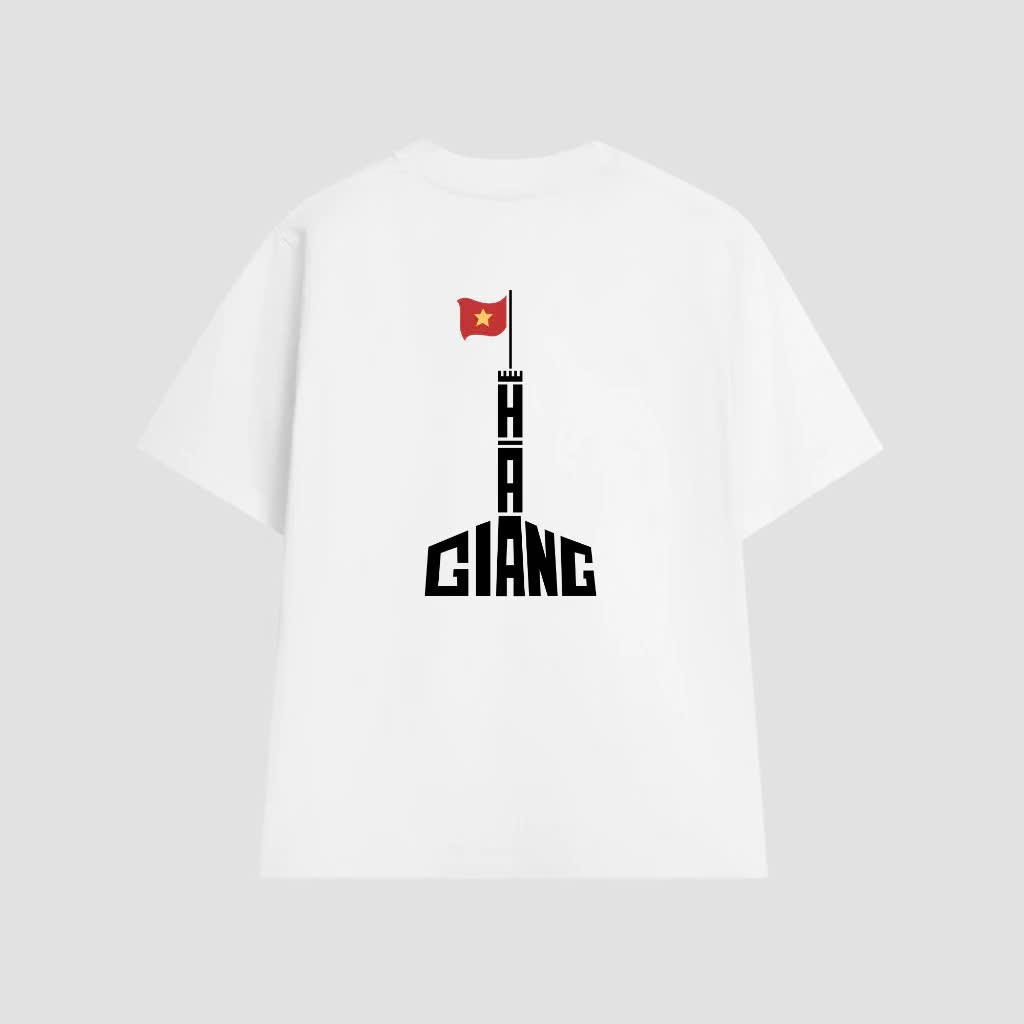 Áo thun unisex in SHAPE OF VIETNAM HÌNH HÀ GIANG áo phông cổ tròn chất Cotton mềm mịn co dãn thoáng mát TA090