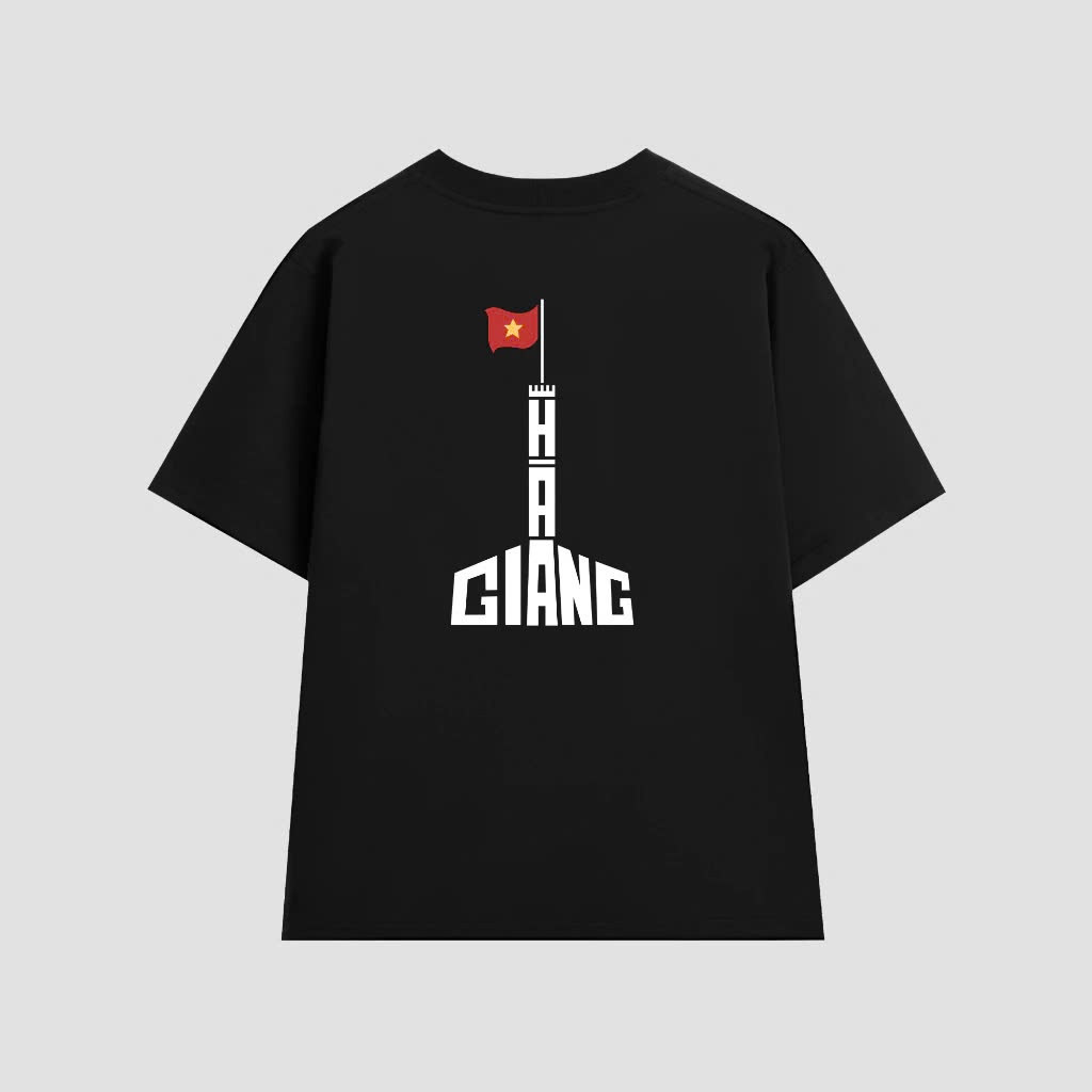 Áo thun unisex in SHAPE OF VIETNAM HÌNH HÀ GIANG áo phông cổ tròn chất Cotton mềm mịn co dãn thoáng mát TA090