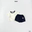 Áo Thun Cotton Phối Cổ Thêu Mỏ Neo Obebi Thời Trang Hè Cho Bé Trai Bé Gái từ 5kg - 19kg A440