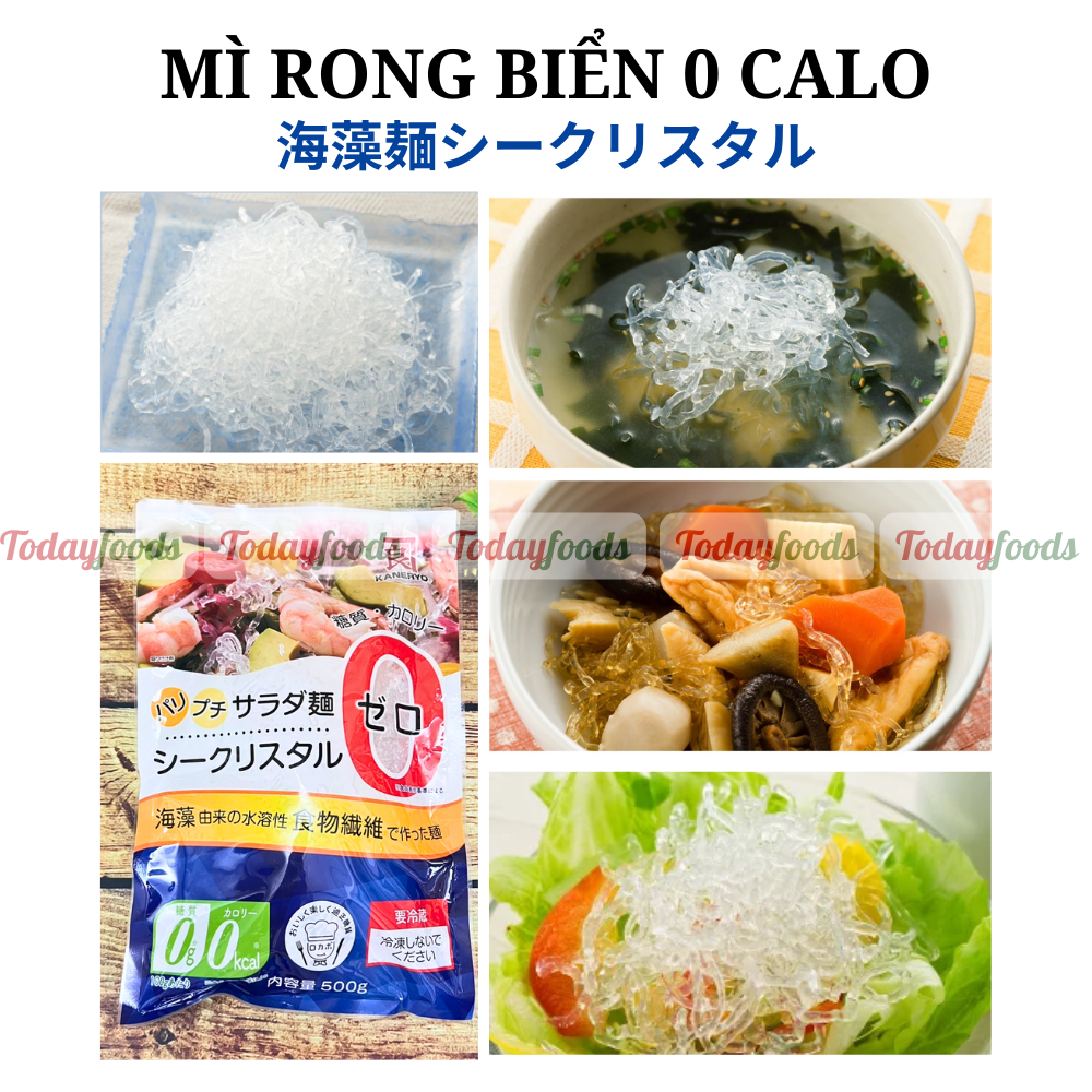 Mì Rong Biển Giòn 0 Calo Trộn Salad Sea Crystal (Kaneryo) 500G (Nhật ...