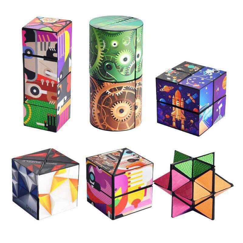 Combo 6 Khối Rubik Biến Thể Thế Hệ Mới - Cho Bé Thỏa Sức Sáng Tạo, Rèn Luyện Trí Tuệ
